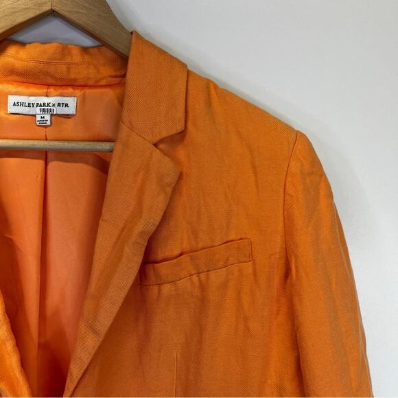 Ashley Park x RTR Linen Blend Blazer jacket orange - M - Picture 5 of 13